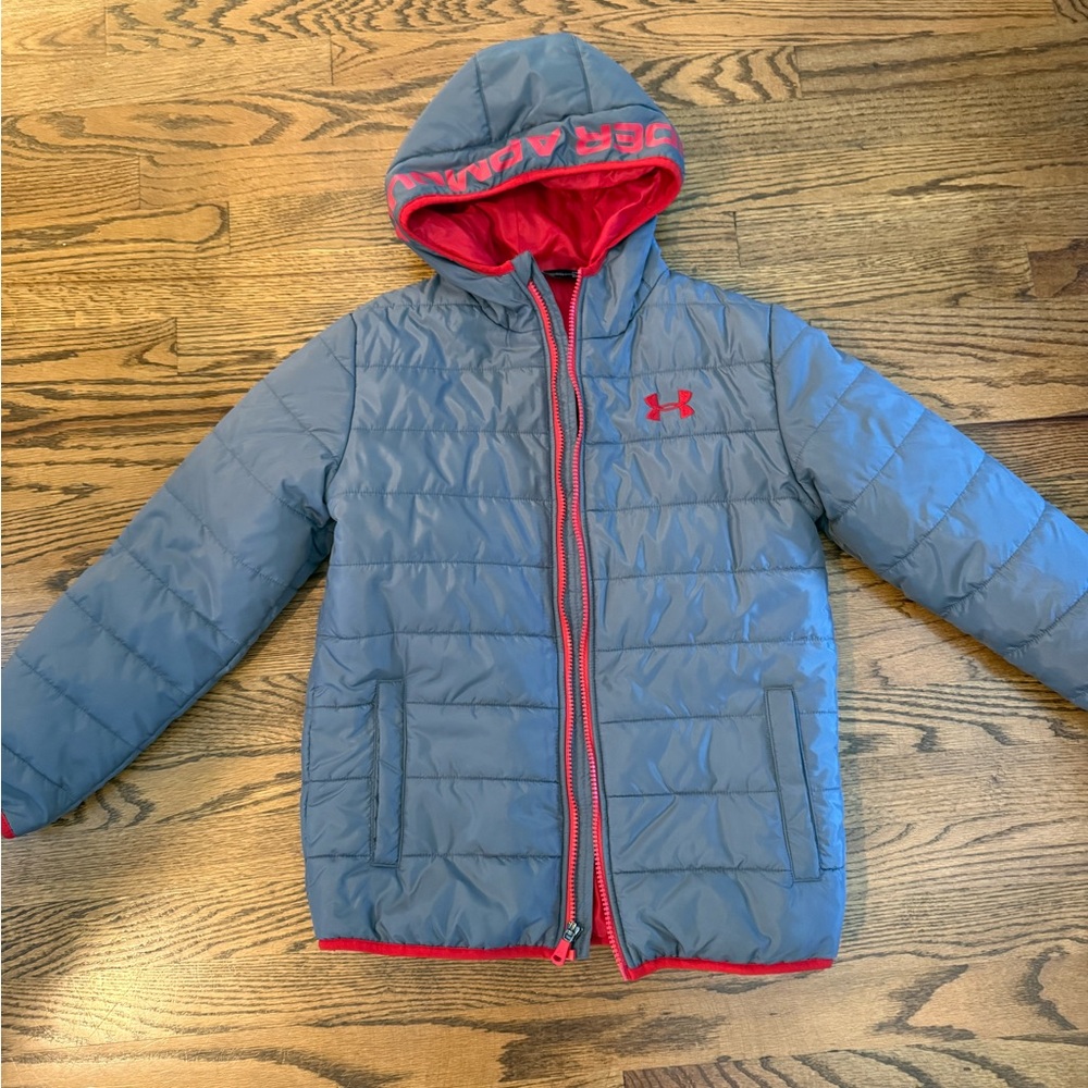 Under Armour Blue and Red Hooded Jacket